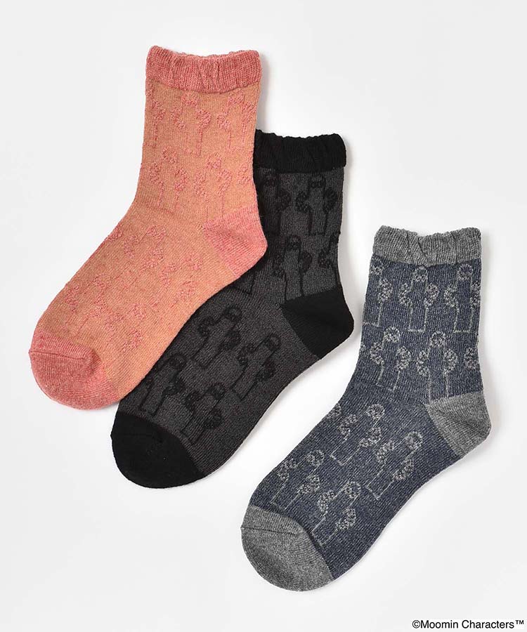 逆スパニョロニョロロークルーソックス