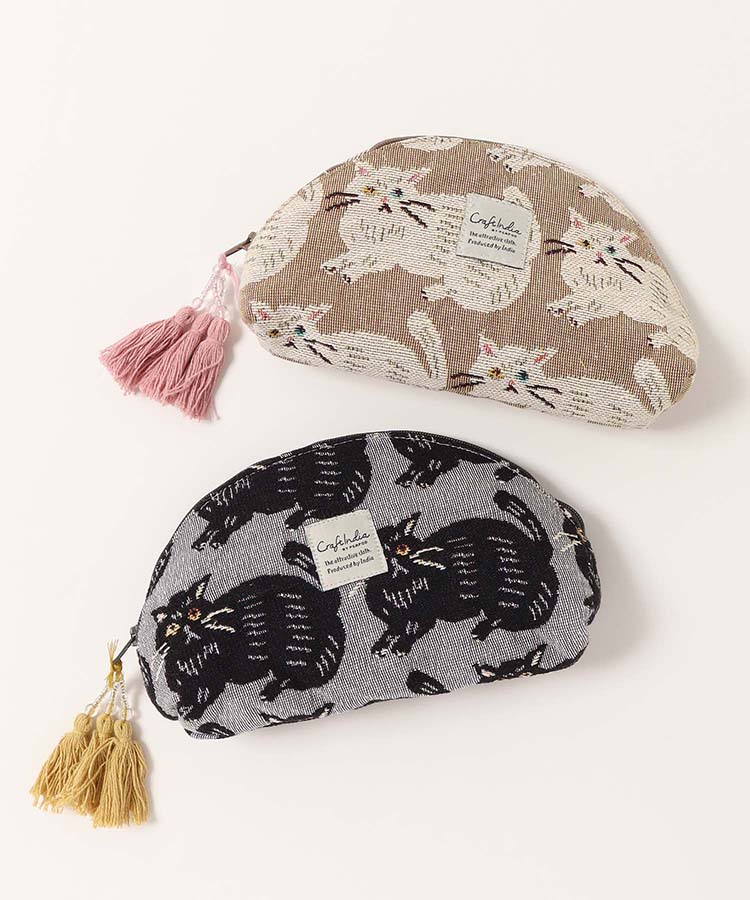 クラフトインディアネコマルチポーチ