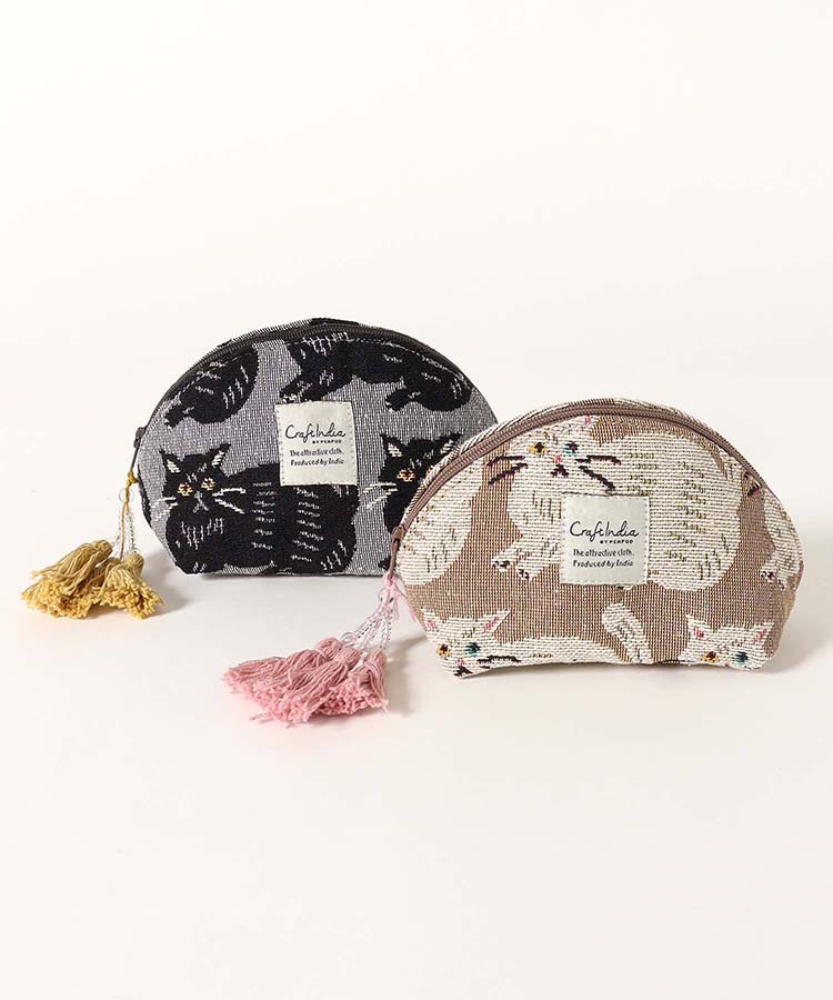 クラフトインディアネコミニポーチ