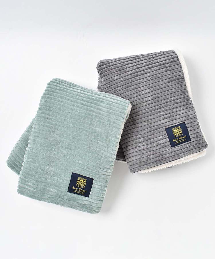 ≪SALE≫コーデュロイ裏ボアブランケット