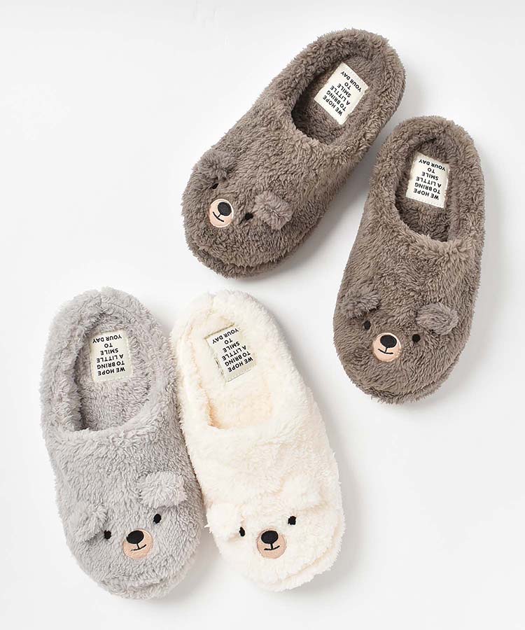 くまルームシューズ