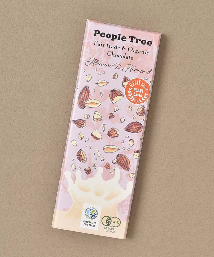 ピープルツリー フェアトレード＆オーガニック板チョコ アーモンド＆アーモンド
