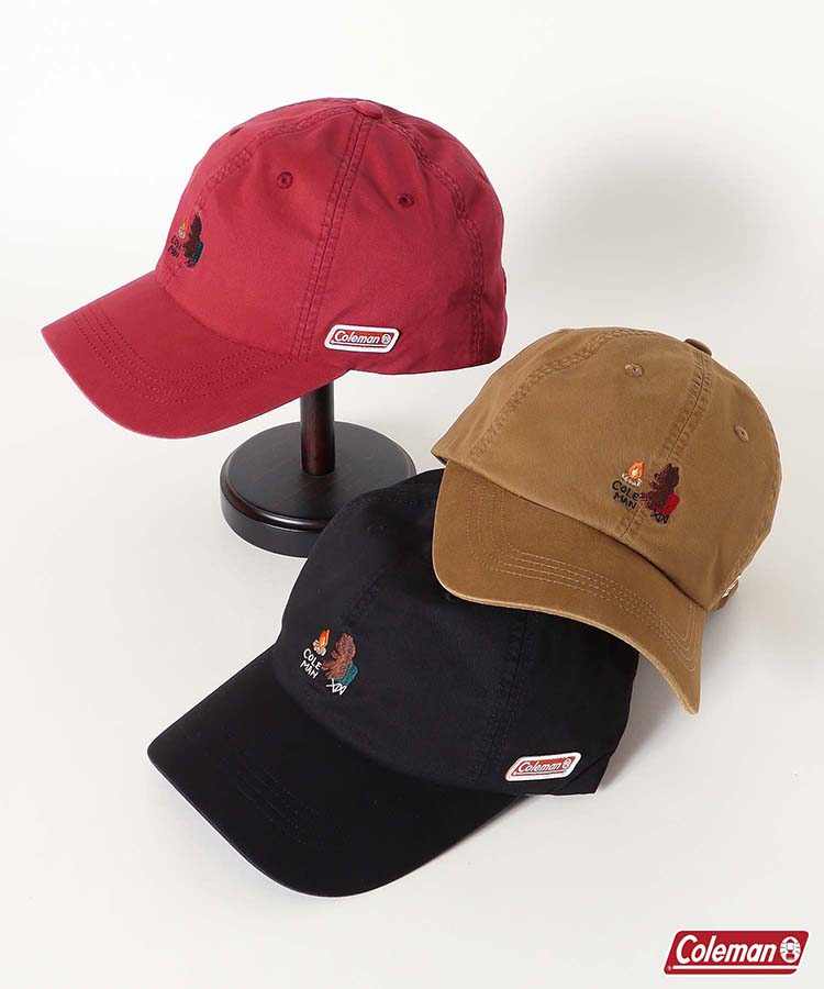 colemanくま刺繍ウォッシュキャップ