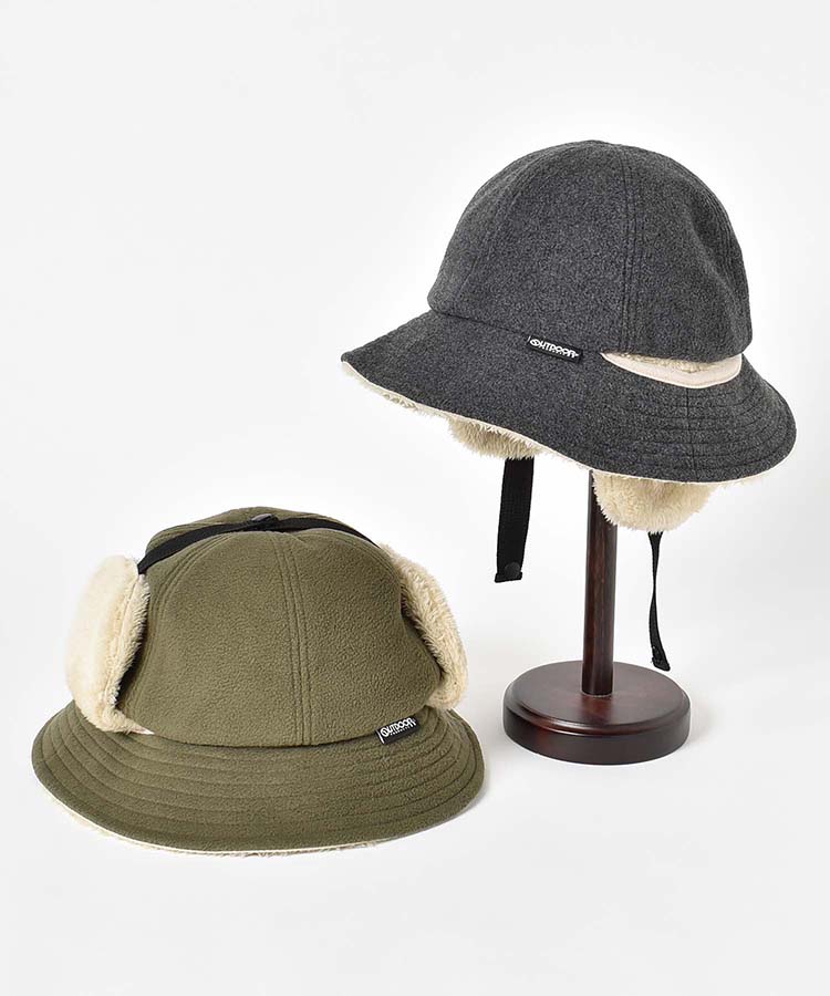 2WAY耳付きフリースメトロハット