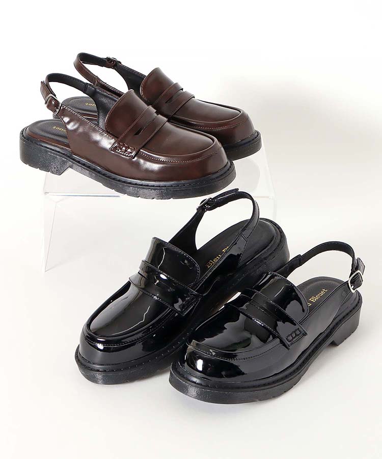 バックベルトローファー