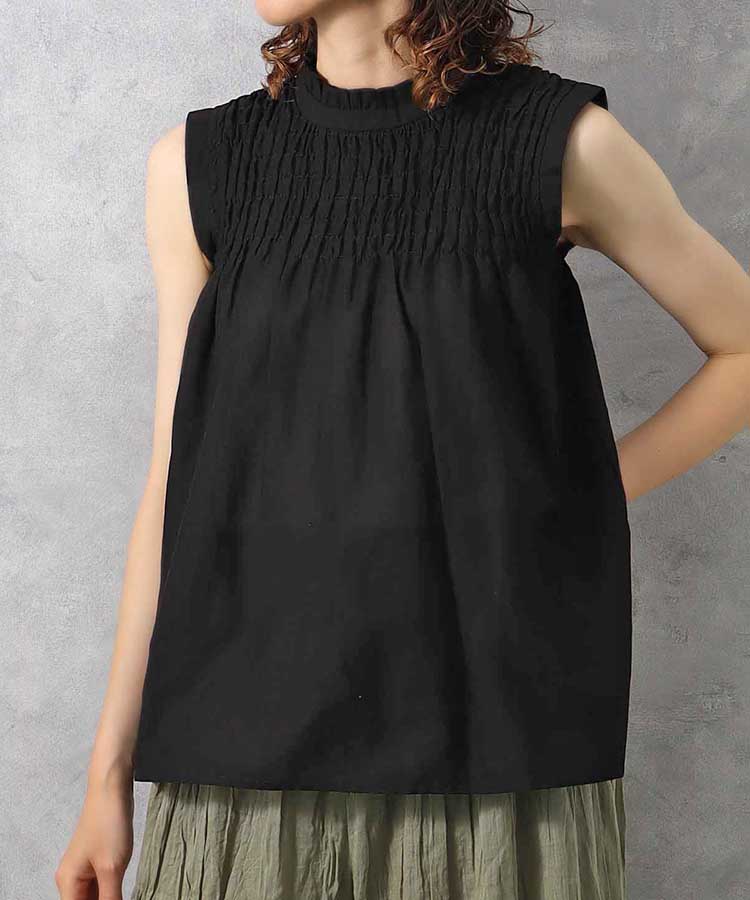 ≪SALE≫ノースリーブシャーリングブラウス