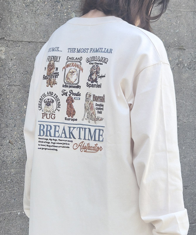 マルチDOG刺繍ロンT