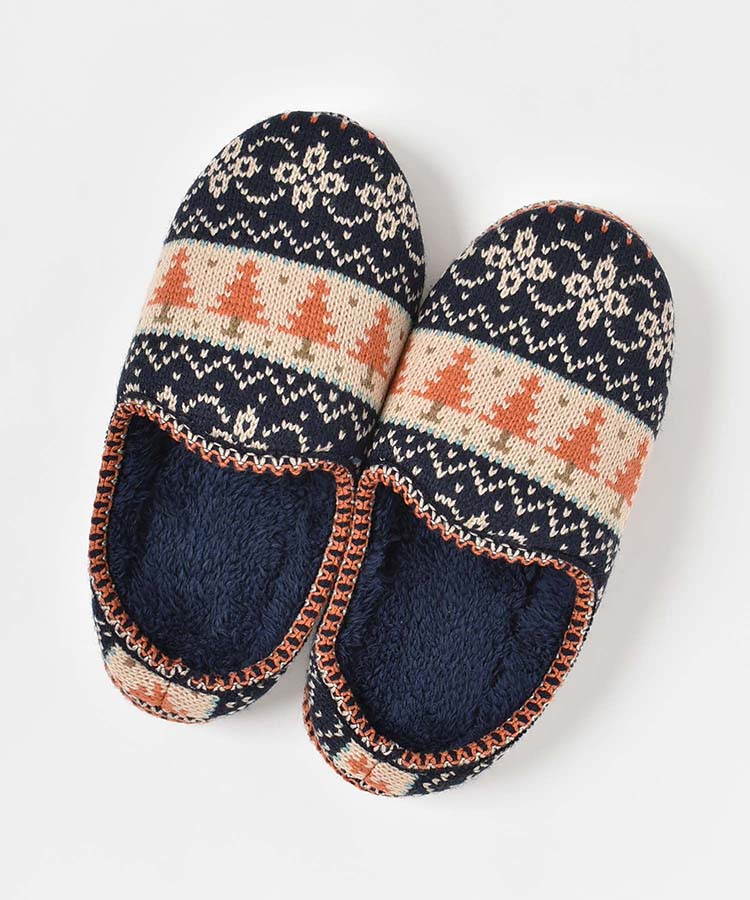 ツリー柄ルームシューズL