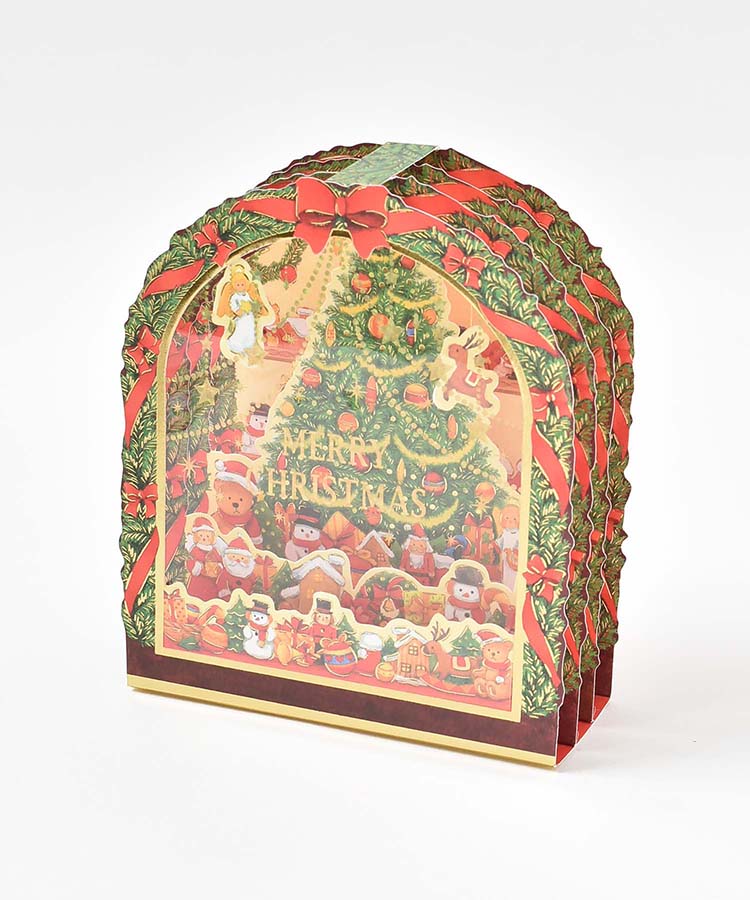 立体クリスマスショップカード