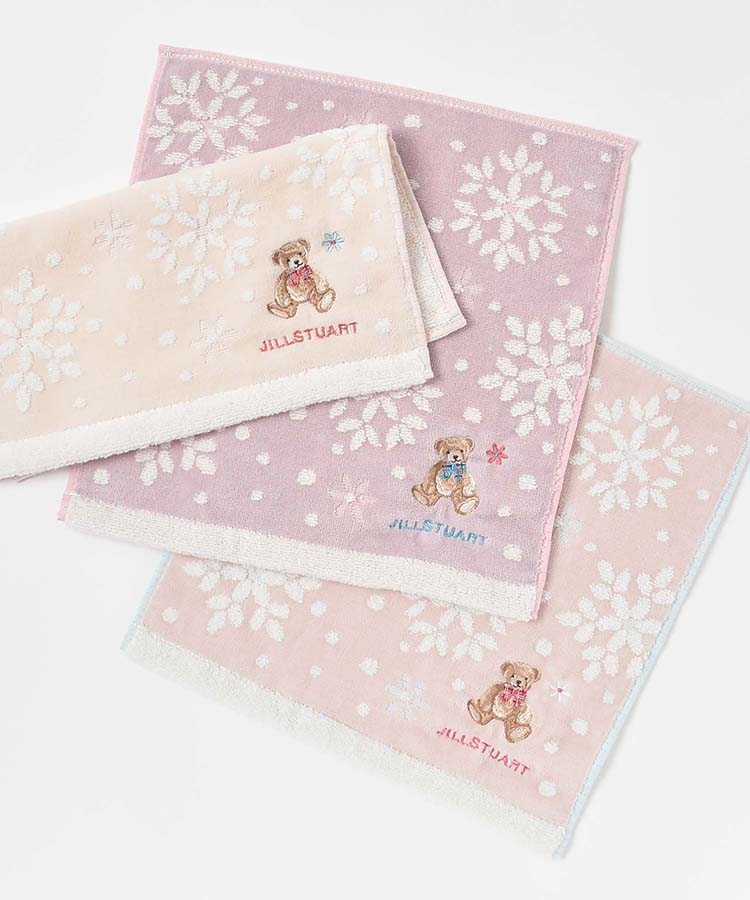 JILL STUARTチェックリボンテディタオルハンカチ