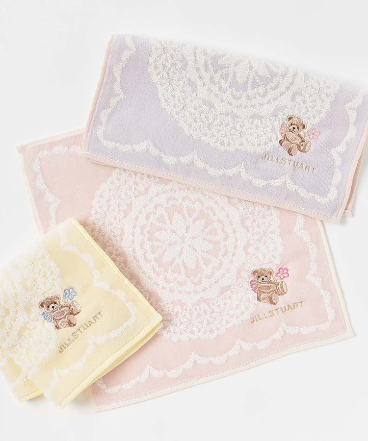 JILL STUARTフラワーテディタオルハンカチ