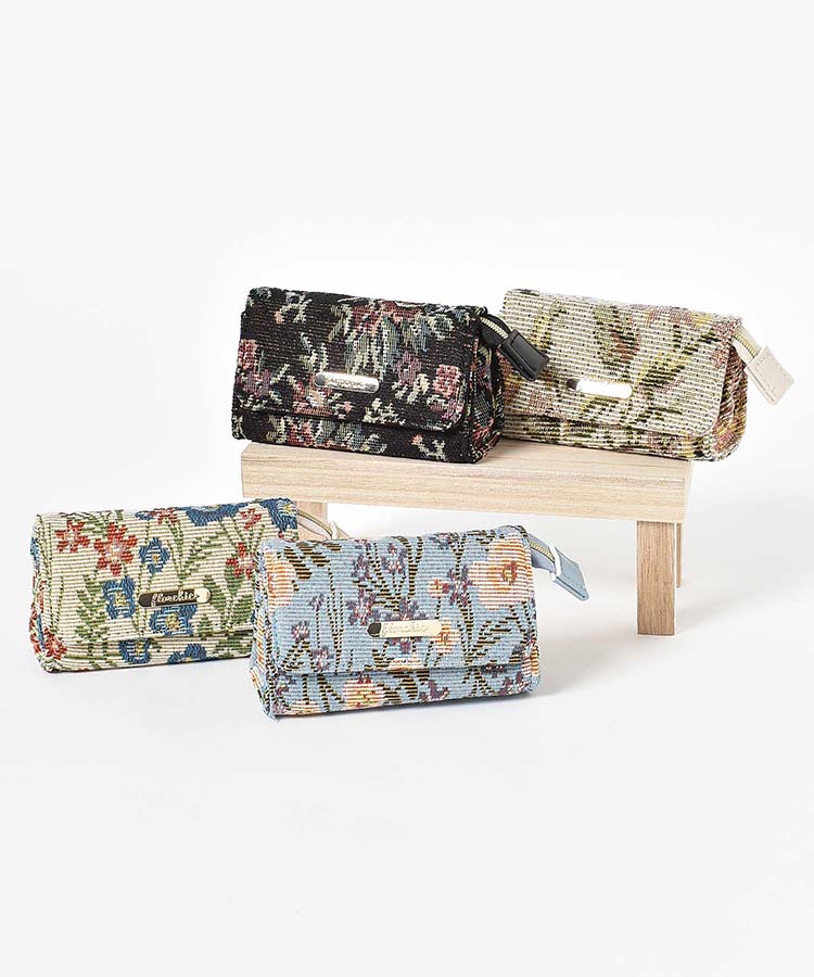 フロルシックミラー付きミニポーチ