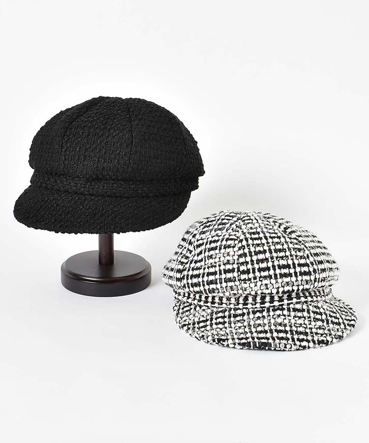 ツイードキャスケット