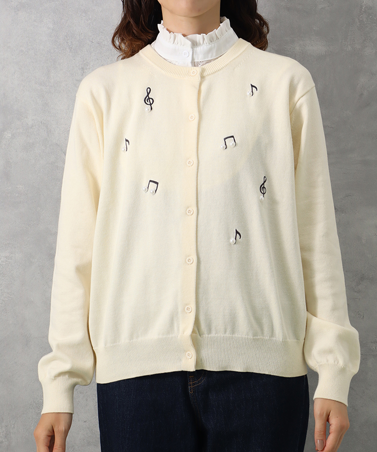 音符パールカーディガン