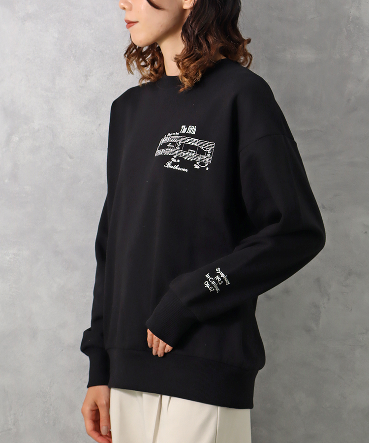 ベートーヴェン楽譜刺繍スウェット