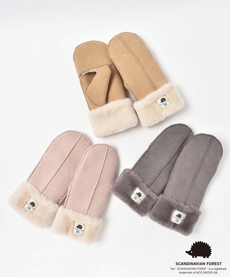 スカンジナビアンフォレスト スエード調ミトングローブ