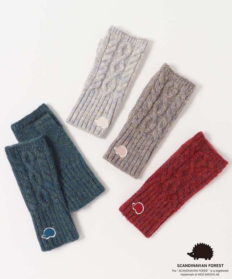 スカンジナビアンフォレスト  刺繍フィンガーレスグローブ
