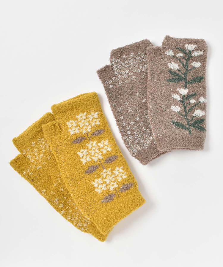 もこもこフラワーアームカバー