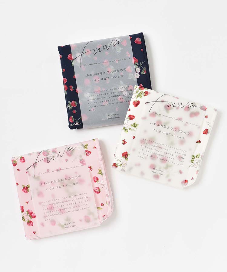 FUWAマイクロボアストロベリーハンカチ