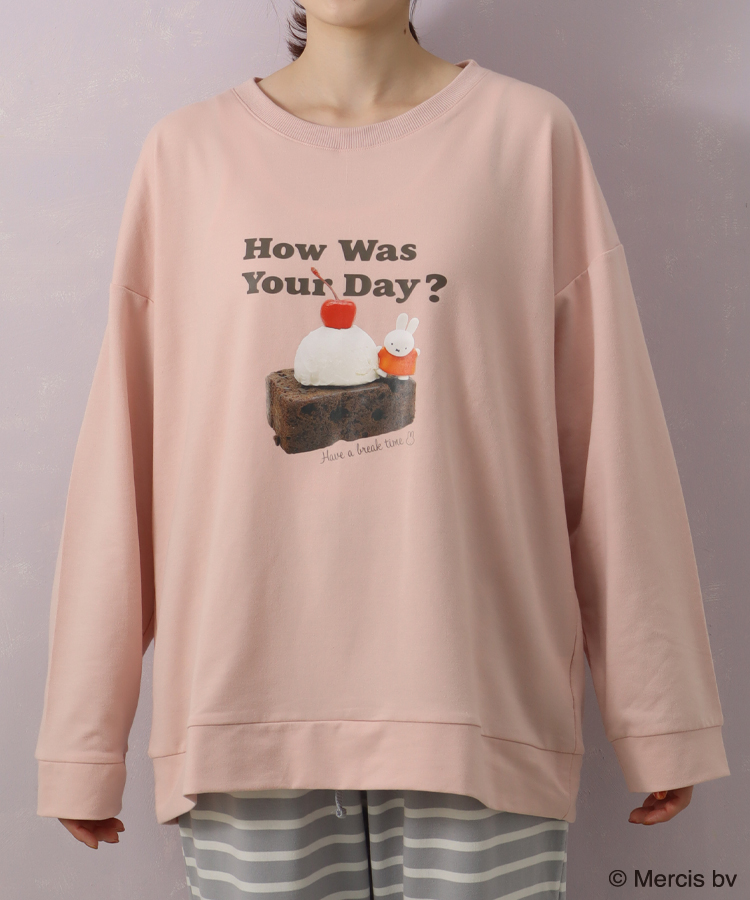 ミッフィーフォトミニ裏毛ルームウェア上下セット