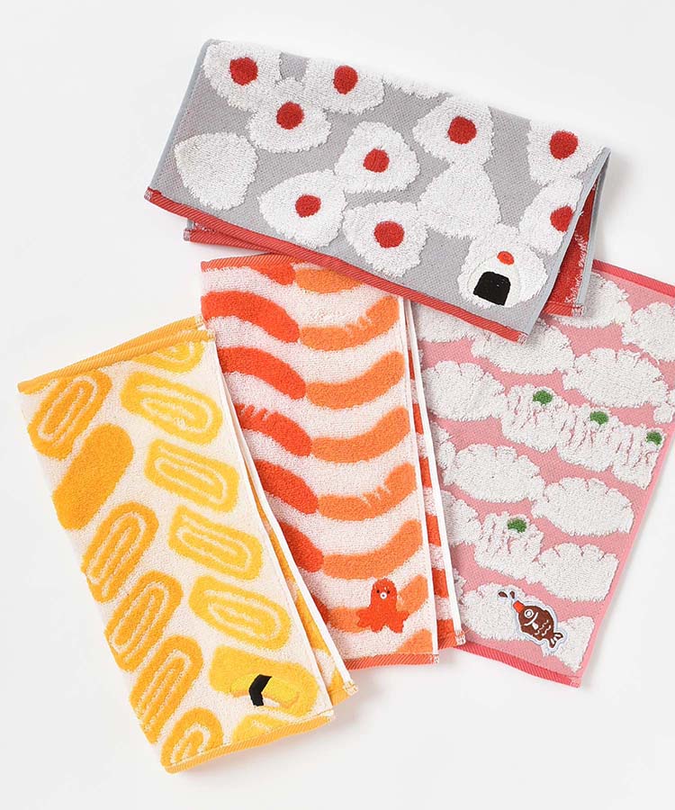 たべものジャガードハンカチ