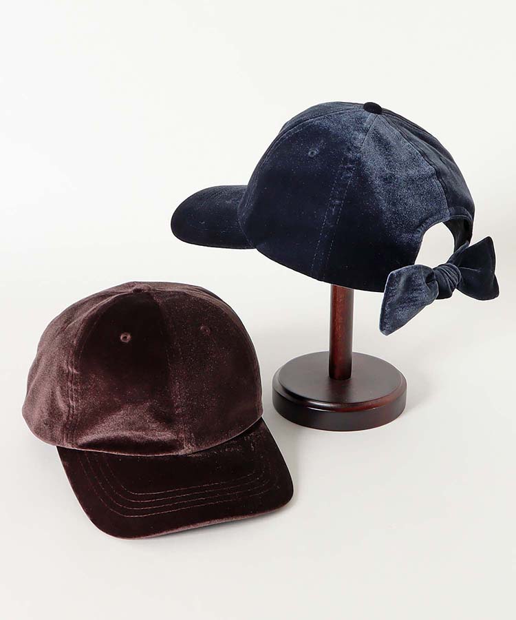 ベロアリボンキャップ