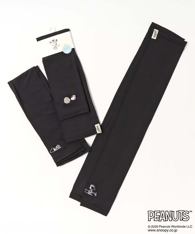 スヌーピー刺繍冷感UVロンググローブ