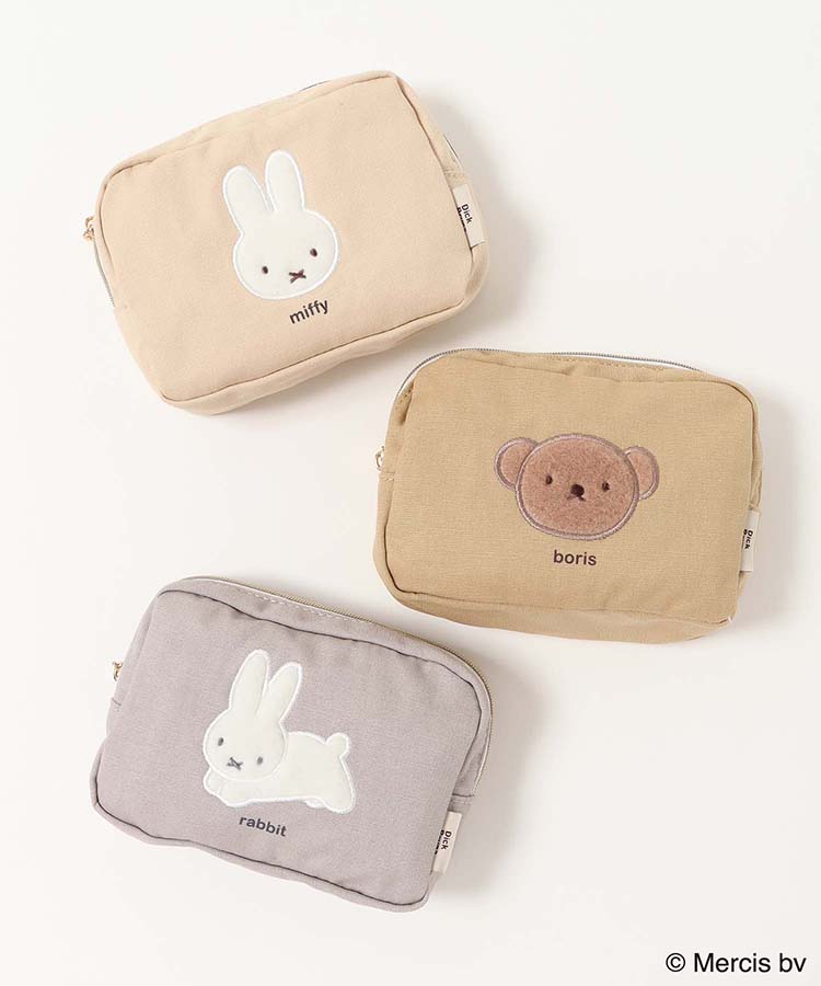 BRUNA FLUFFY APPLIQUEスクエアポーチ