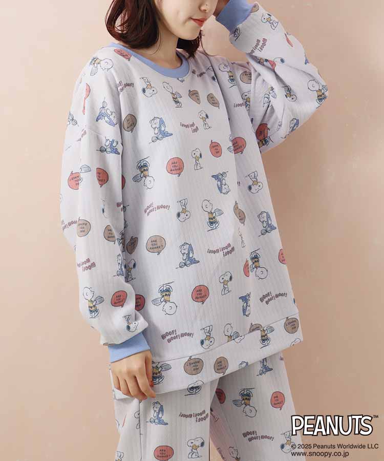 スヌーピーキルティングルームウェア上下セット