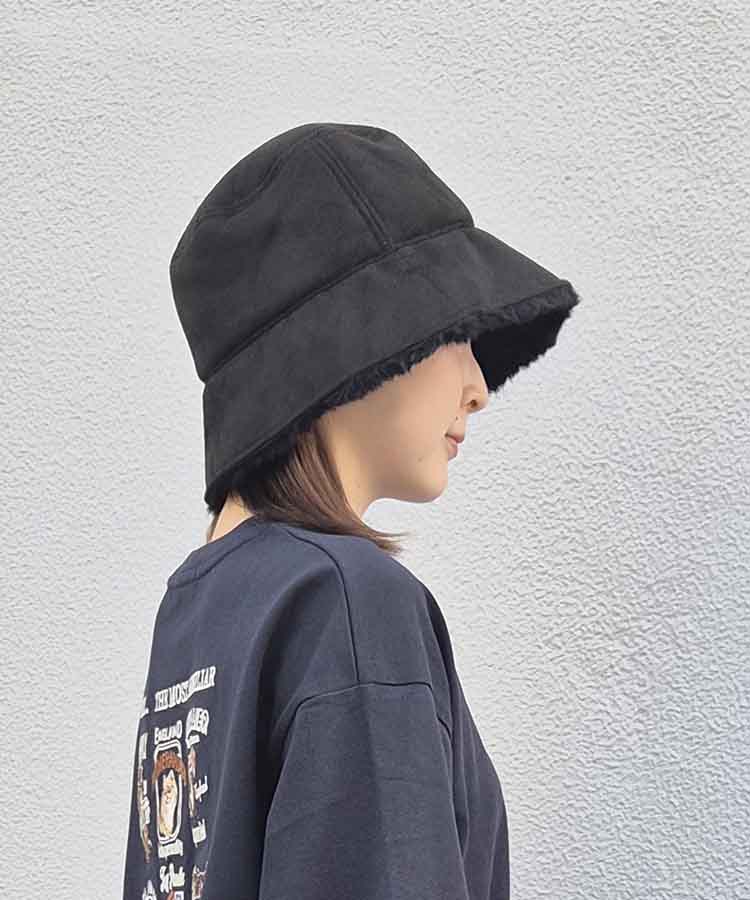 フェイクムートンバケットハット