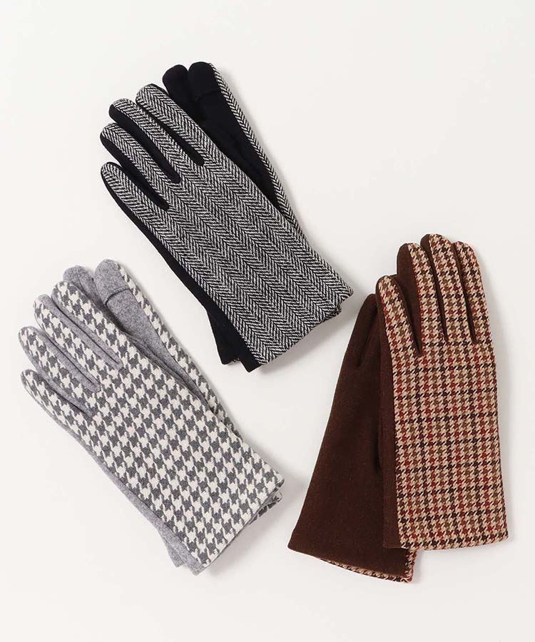 チェック切替ジャージグローブ