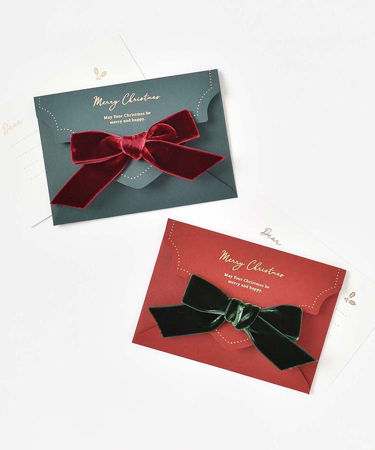クリスマスリボン封筒ミニ