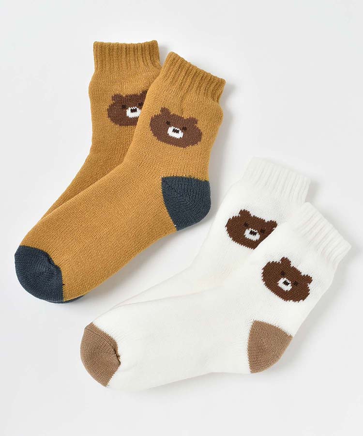 クマワンポイント裏ボアソックス