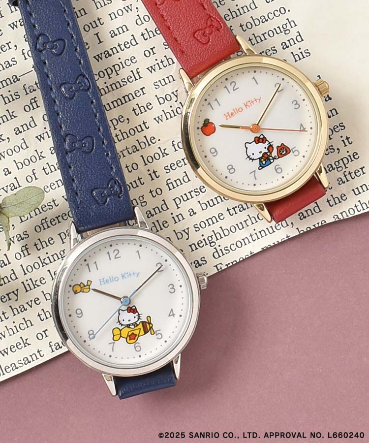 Hello Kittyリボン型押しウォッチ