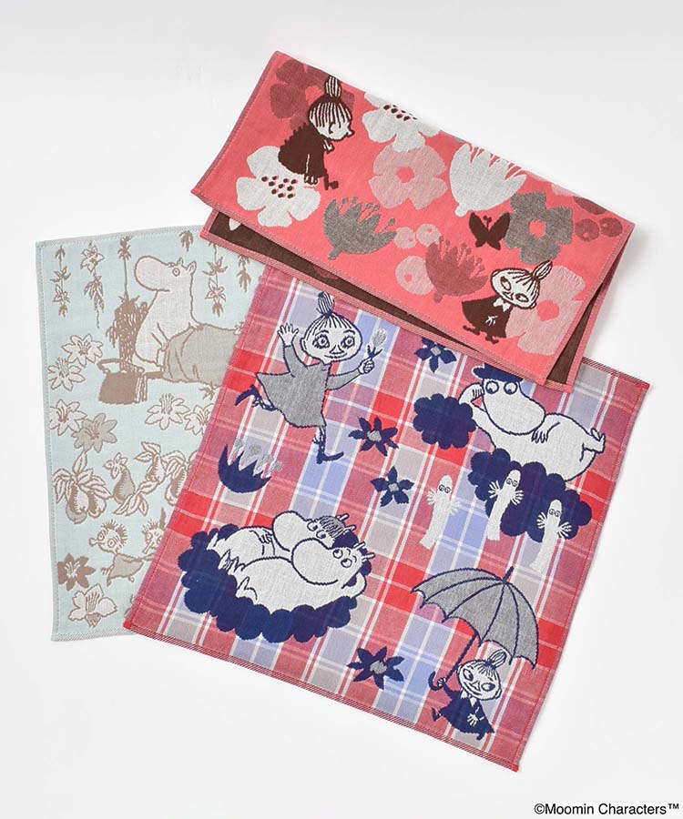 MOOMIN フラワーとフレンズ三重ガーゼハンカチ