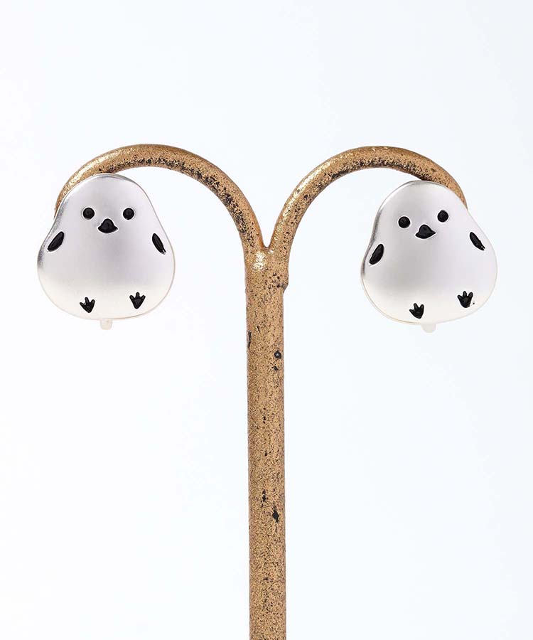 シマエナガメタルイヤリング