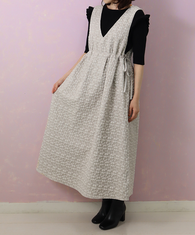 le petaleフラワージャガードジャンパースカート