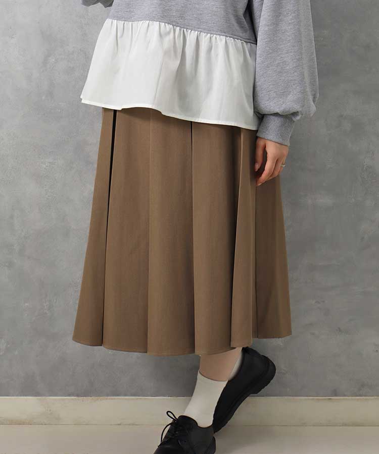 le petaleボックスプリーツスカート