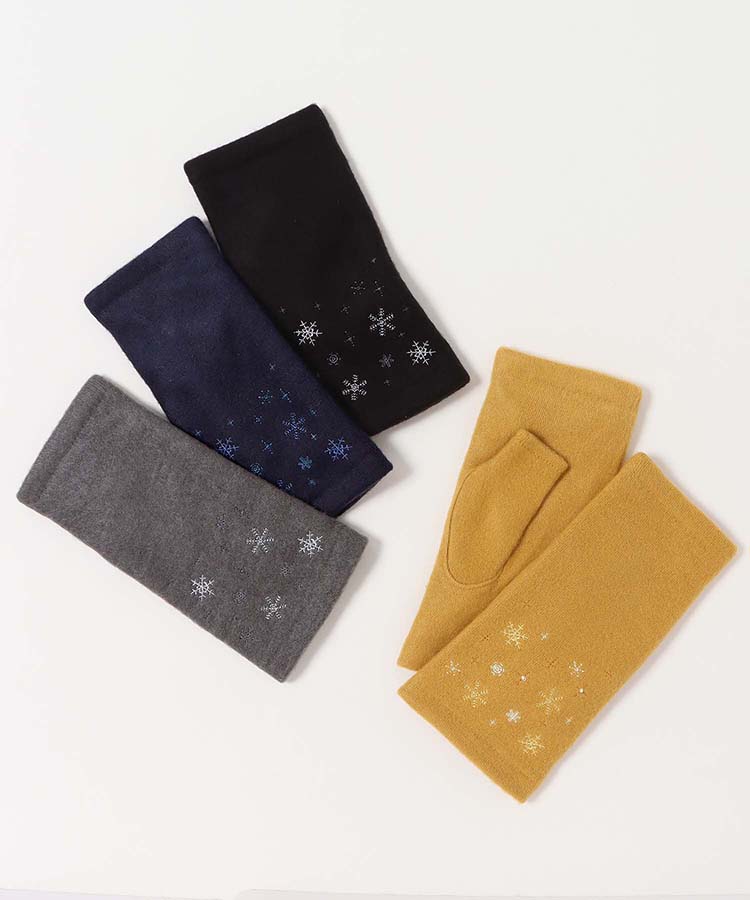 雪柄フィンガーレスグローブ