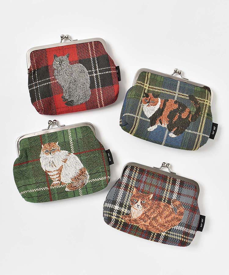 松尾ミユキチェックがま口ポーチ