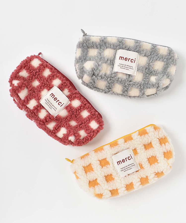 ボアチェックペンポーチ