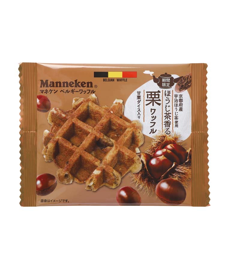 マネケンワッフルほうじ茶栗ワッフル