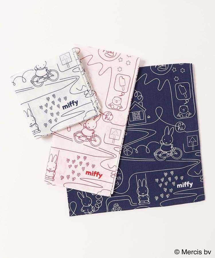 ミッフィーまいにち総柄プリントハンカチ