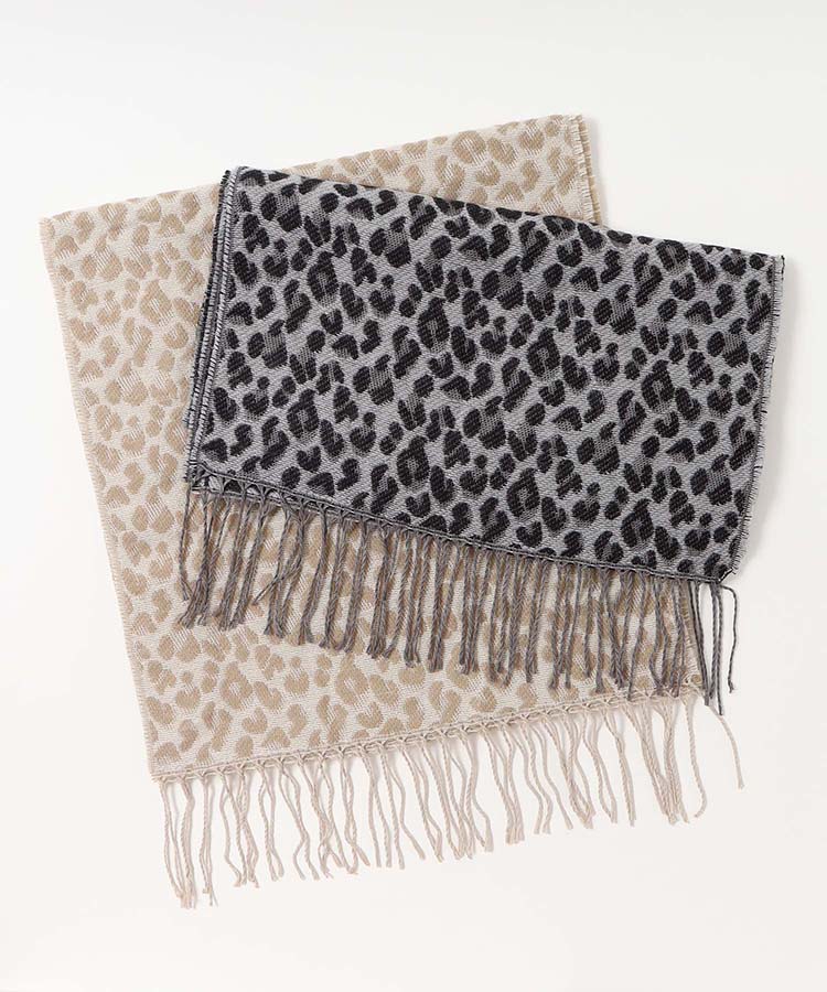 ヒョウ柄マフラー