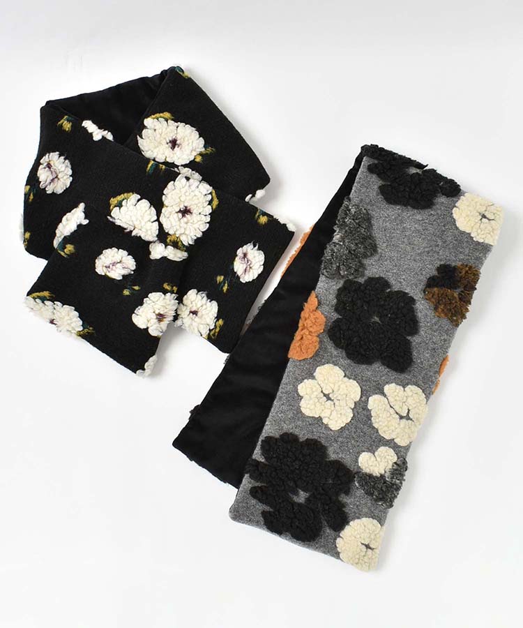 フラワーモチーフティペット