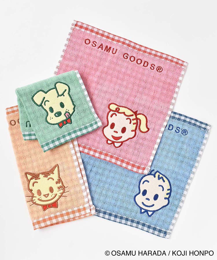 OSAMU GOODSアップリケ刺繍ミニタオル
