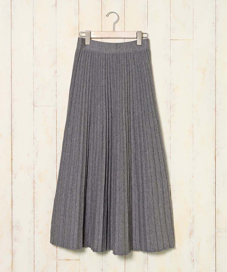 ストライプラメプリーツスカート