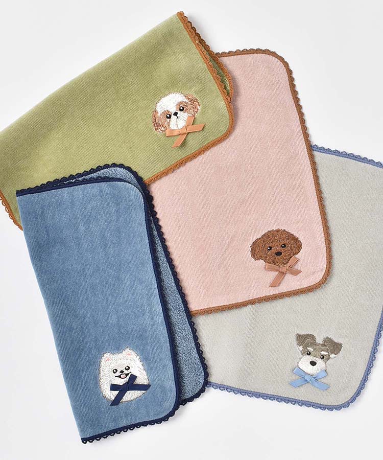 ドッグリボンタオルハンカチ