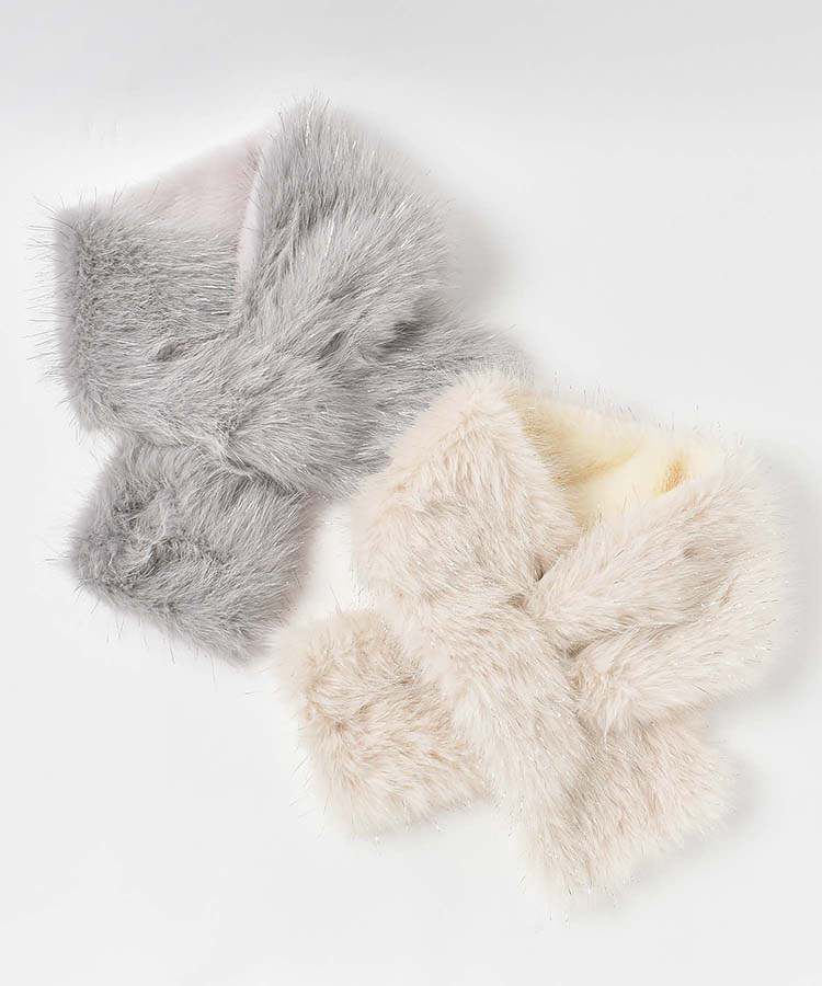 ラメファーミニマフラー