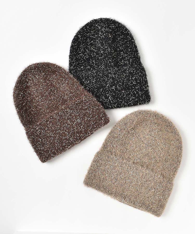 ミックスシャギーニット帽